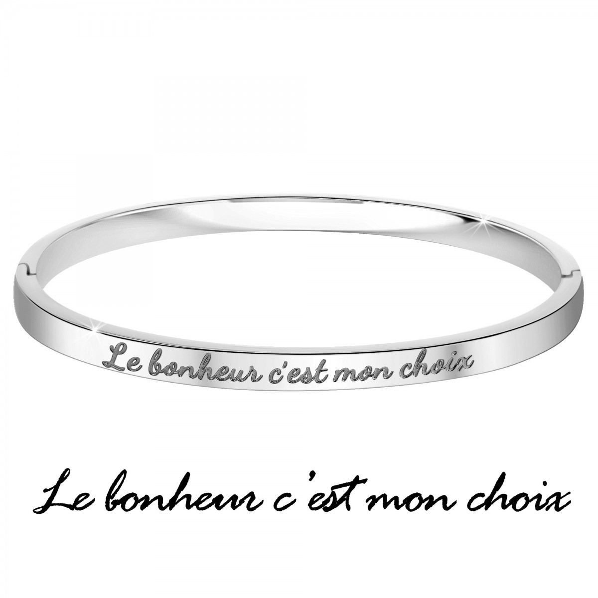 Le bonheur c'est mon choix - Bracelet SC Crystal