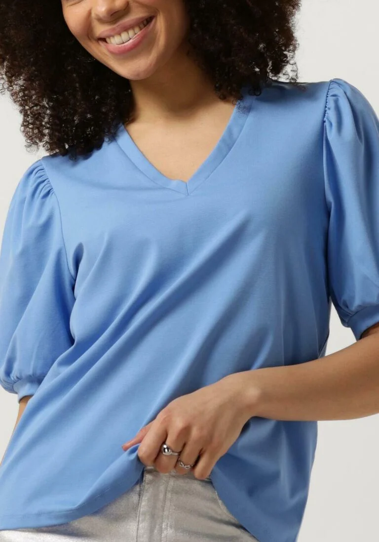 OBJECT lichtblauwe object top objcaroline s/s top