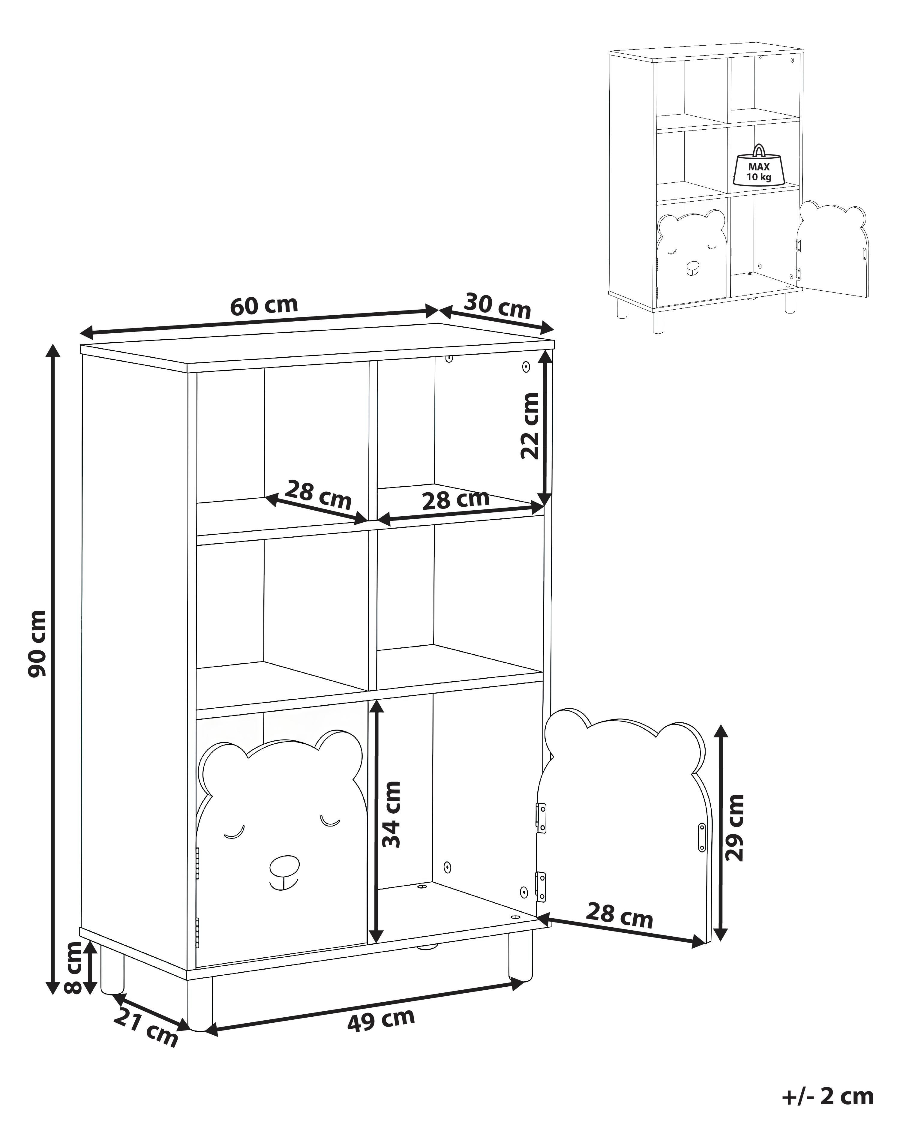 Boekenkast met 3 planken NOBBY 90 cm Lichtgroen
