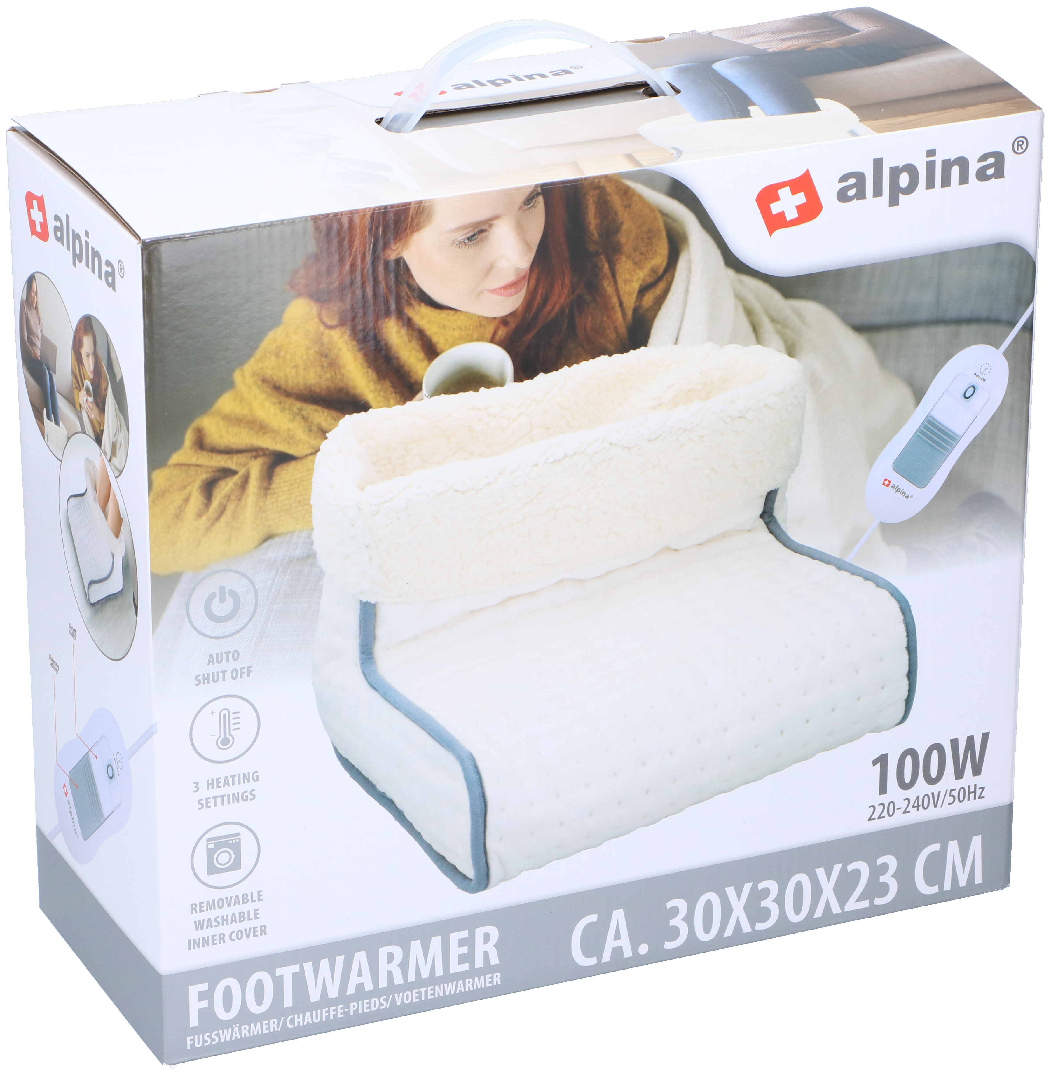 Alpina FW-001A Elektrische Voetenwarmer 30X30X23 Wit