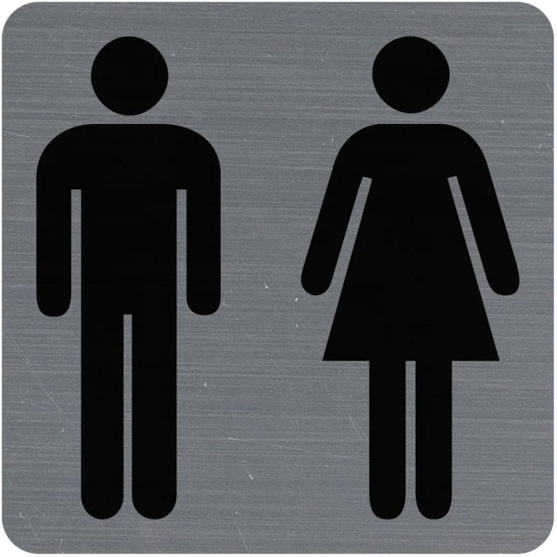 Plaque de signalisation 'Toilettes Dame/Homme'