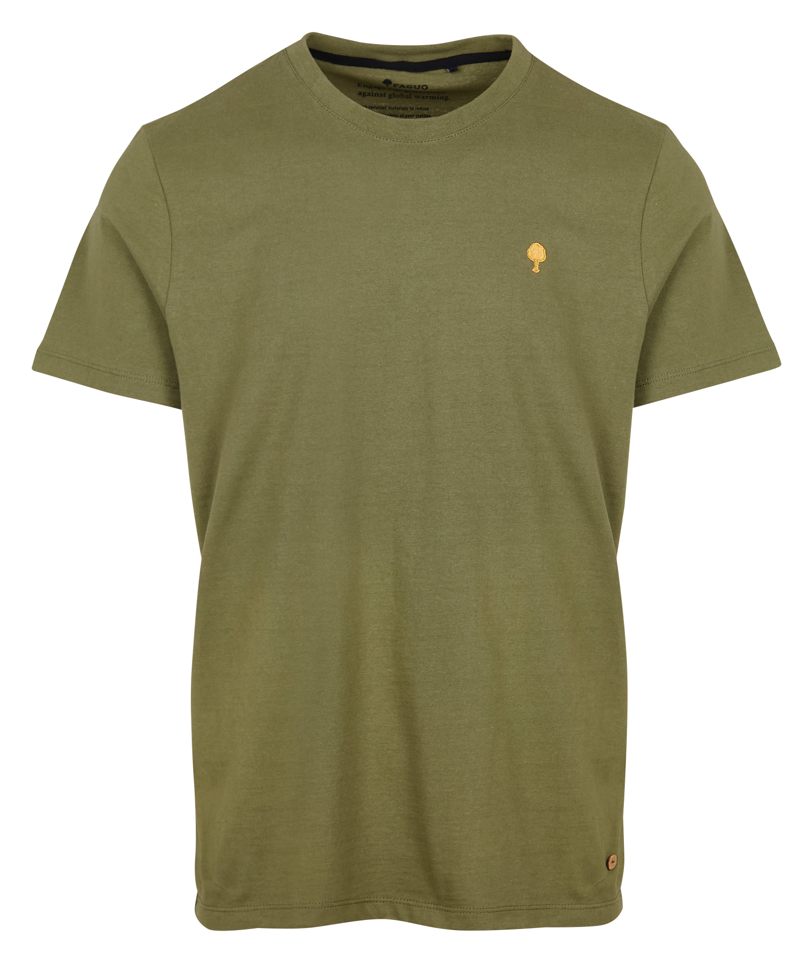 ARCY - Tee-shirt regular-fit brodé en coton mélangé | Kaki