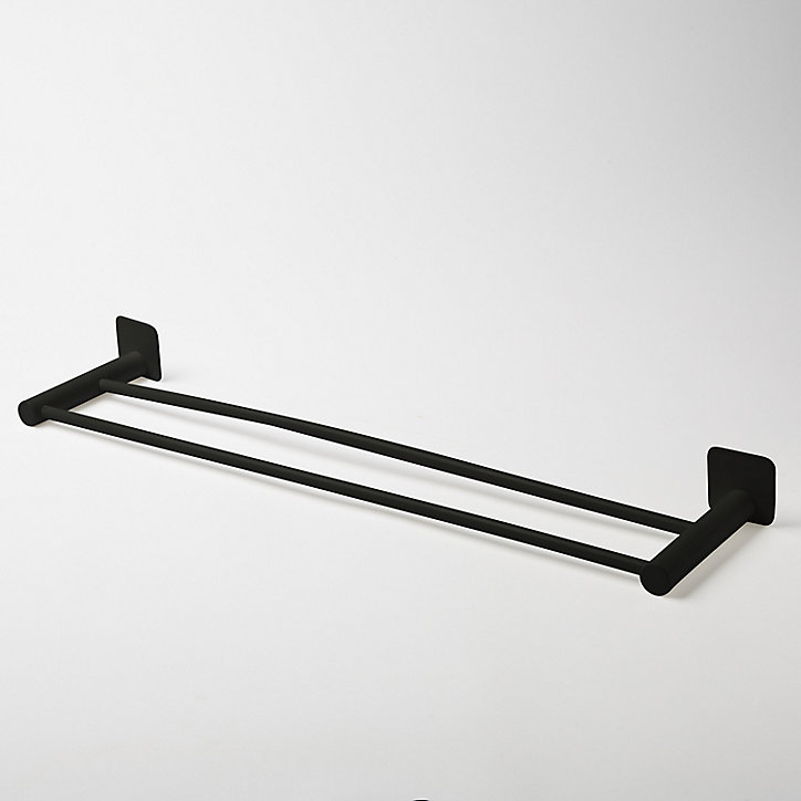 Porte serviettes Koros acier noir 60 cm
