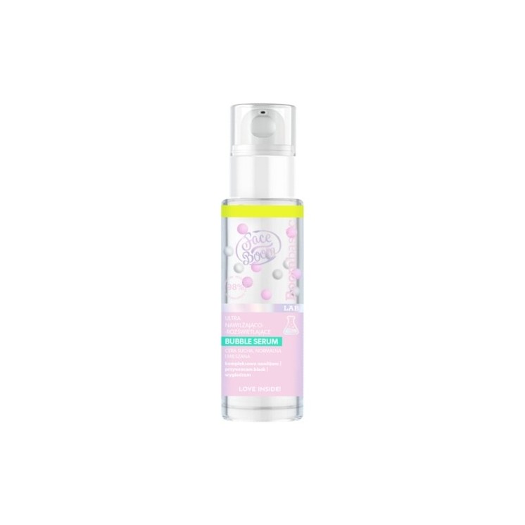 FaceBoom BOOMBASTIC LAB Bubble ultra feuchtigkeitsspendendes und leuchtendes Serum 30 ml
