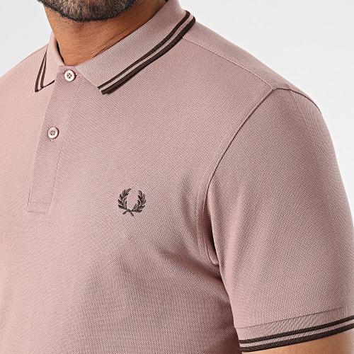 Polo Manches Courtes Twin Tipped M3600 Rose Foncé
