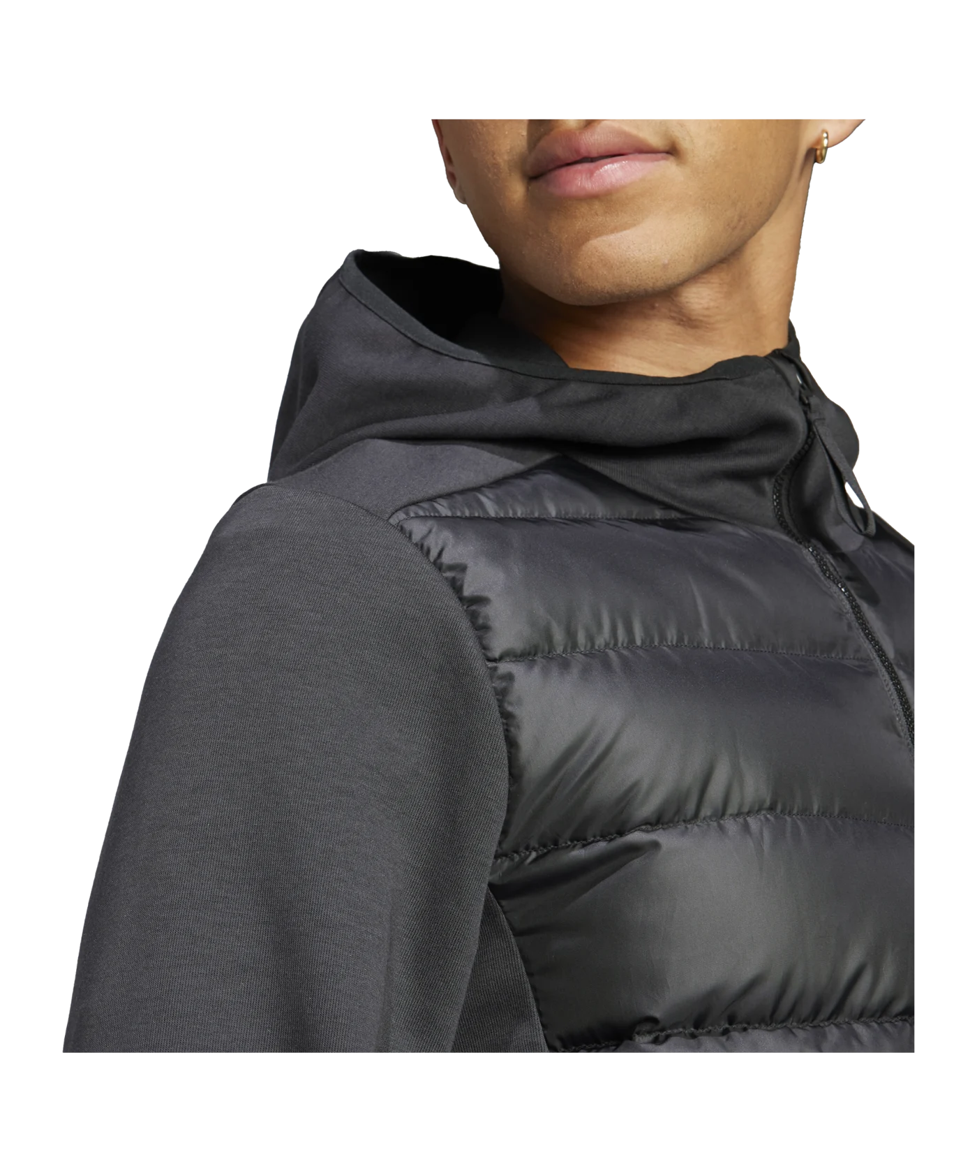 adidas Essentials Hybrid Down Hooded Jacke Schwarz