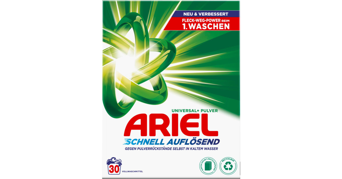 Ariel Vollwaschmittel-Pulver 30 Waschgänge