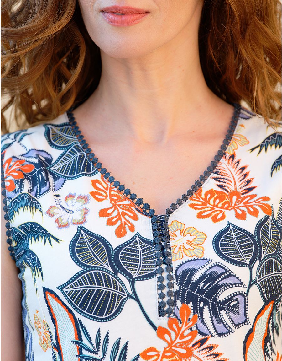 Robe imprimée 100% coton