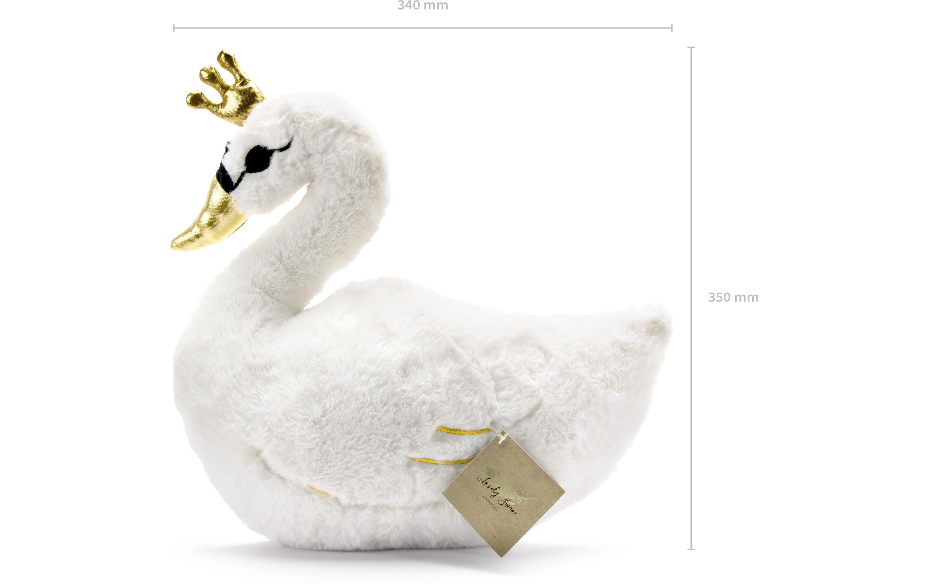 Kissen Lovely Swan 34 x 35 cm, Crème/GoldKinderspielzeug
