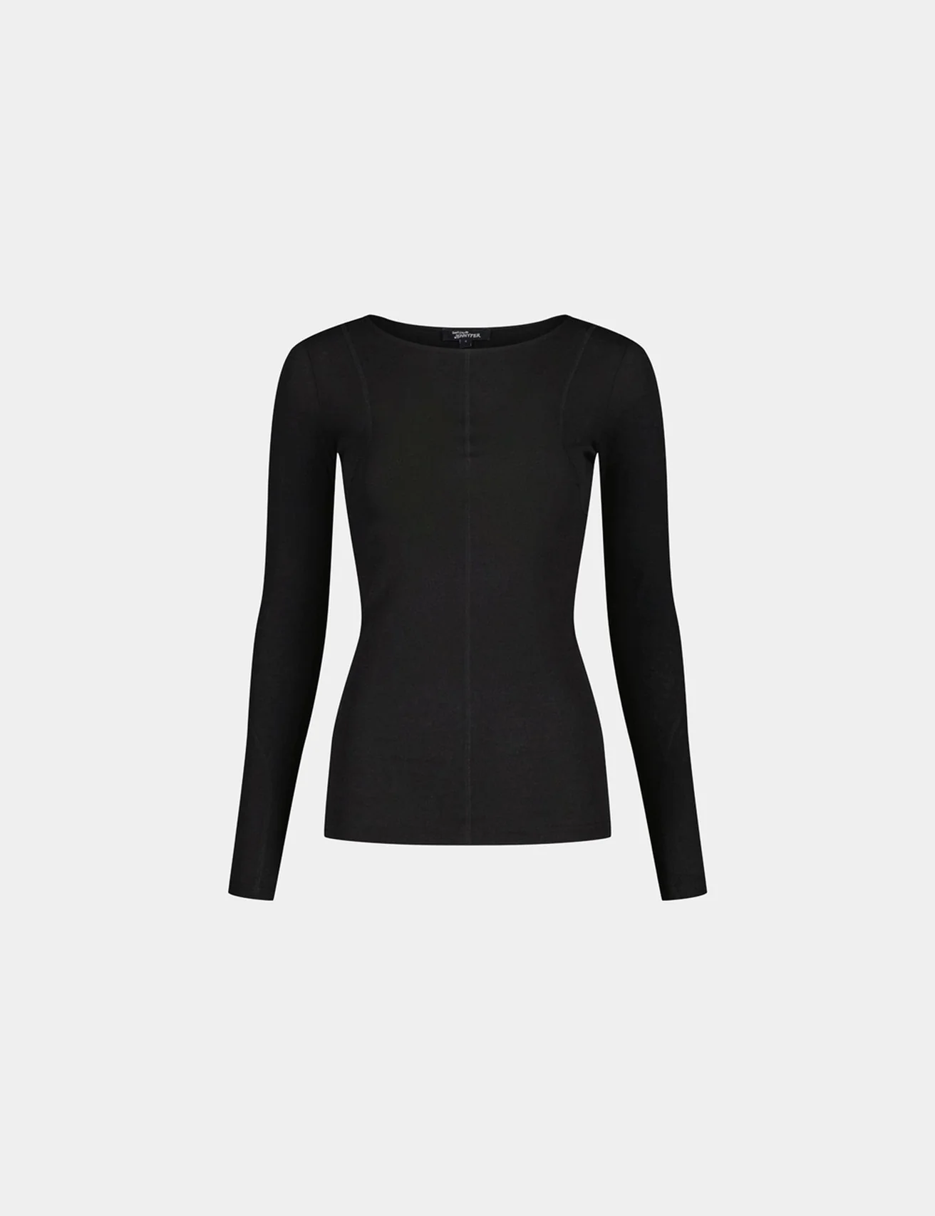 T-shirt noir avec surpiqures