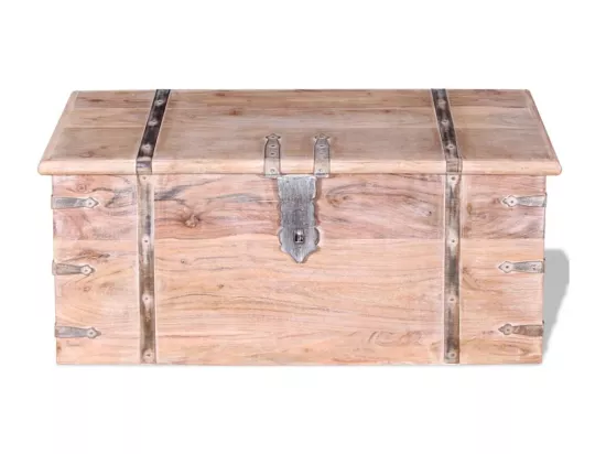 Ensemble de deux coffres de rangement Bois d'Acacia