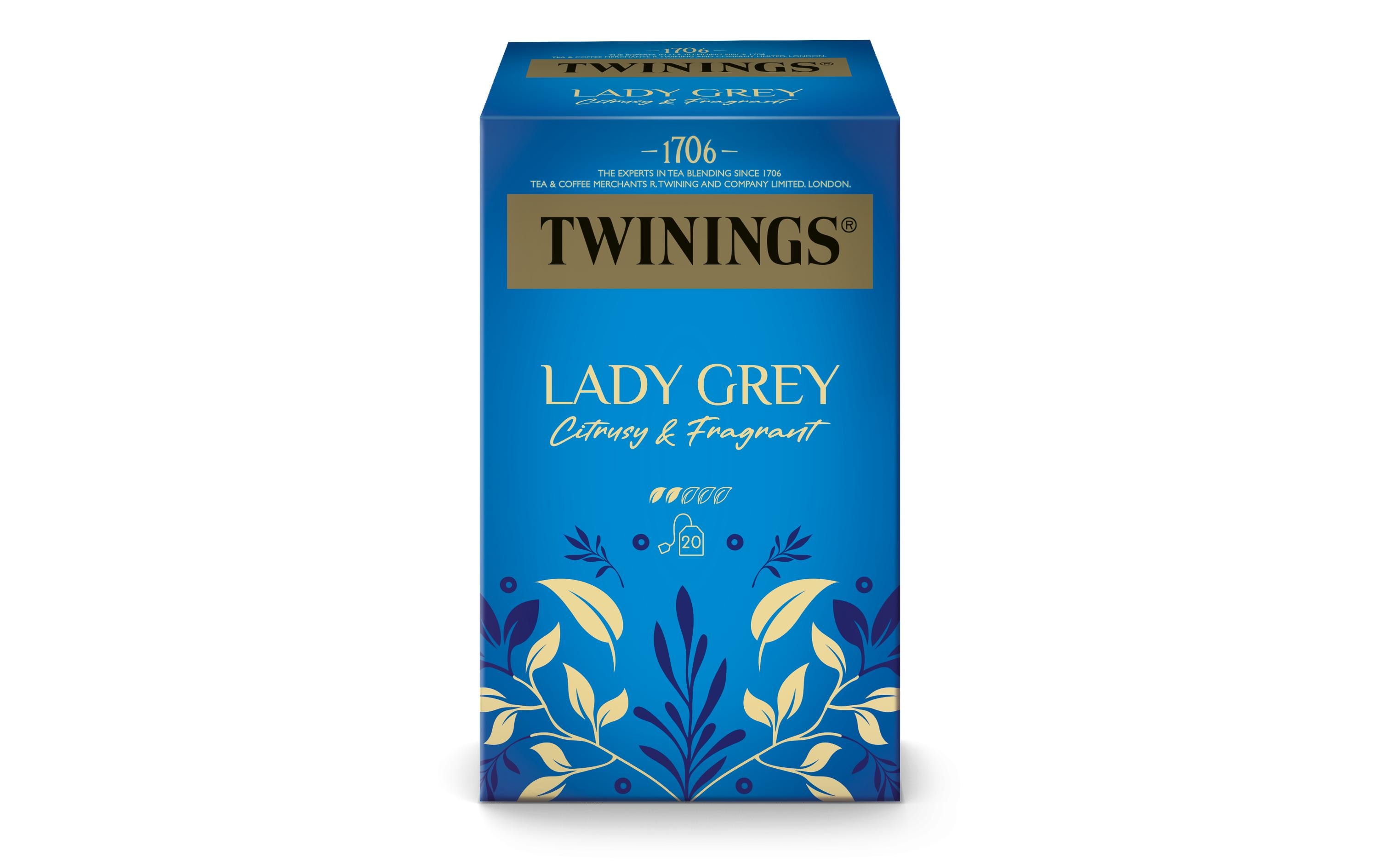 Teebeutel Lady Grey 20 StückSchwarztee mit dem Aroma der Bergamotte