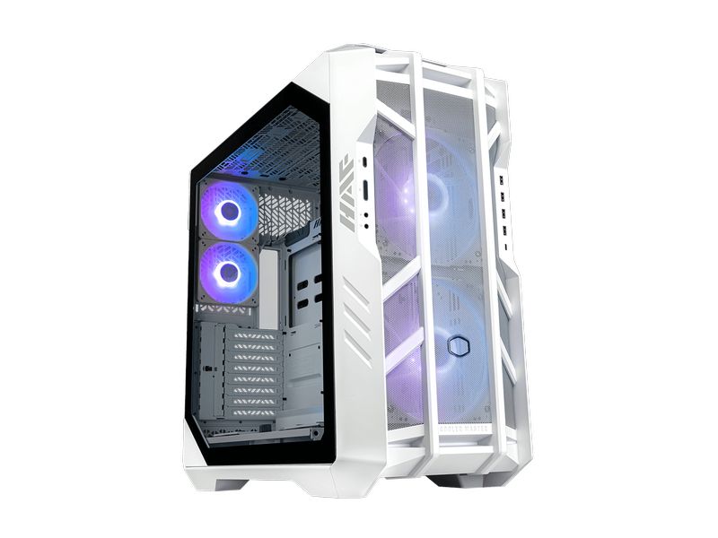 Cooler Master PC-Gehäuse HAF 700 Weiss Vielseitig einsetzbarer Big-Tower mit Sichtfenster