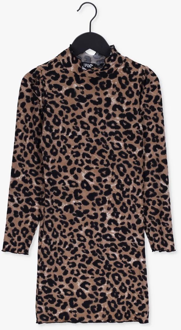 LIKE FLO taupe like flo midi jurk f209-5840