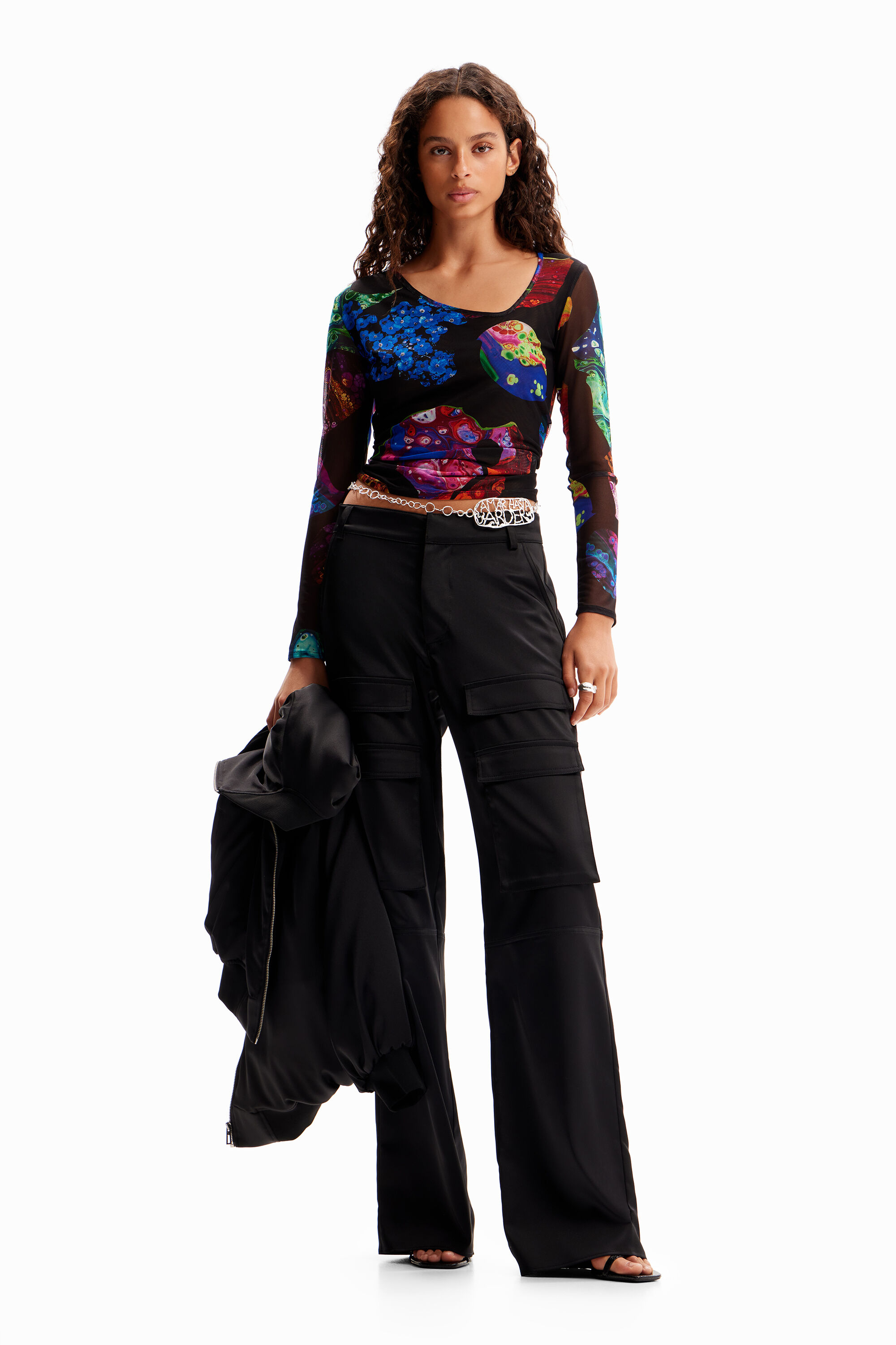 T-shirt tulle minéral M. Christian Lacroix