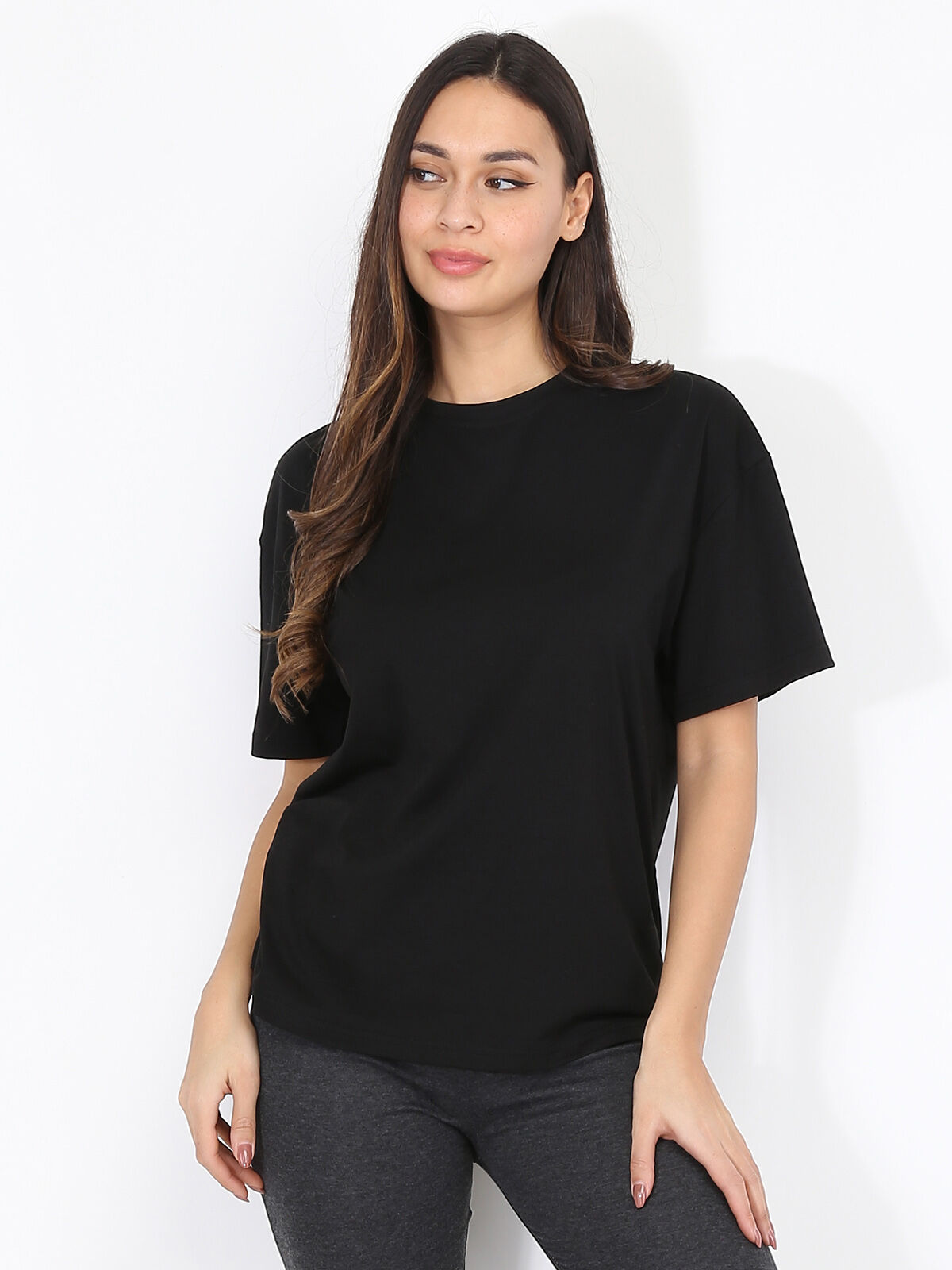 T-shirt en coton- Noir