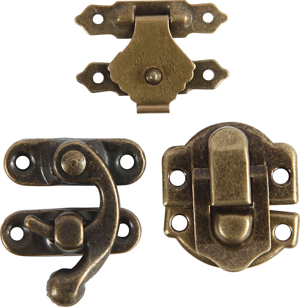 Minibeslag - Str. 16X19-19X29,5 MM - Antik Guld - 15 Sæt