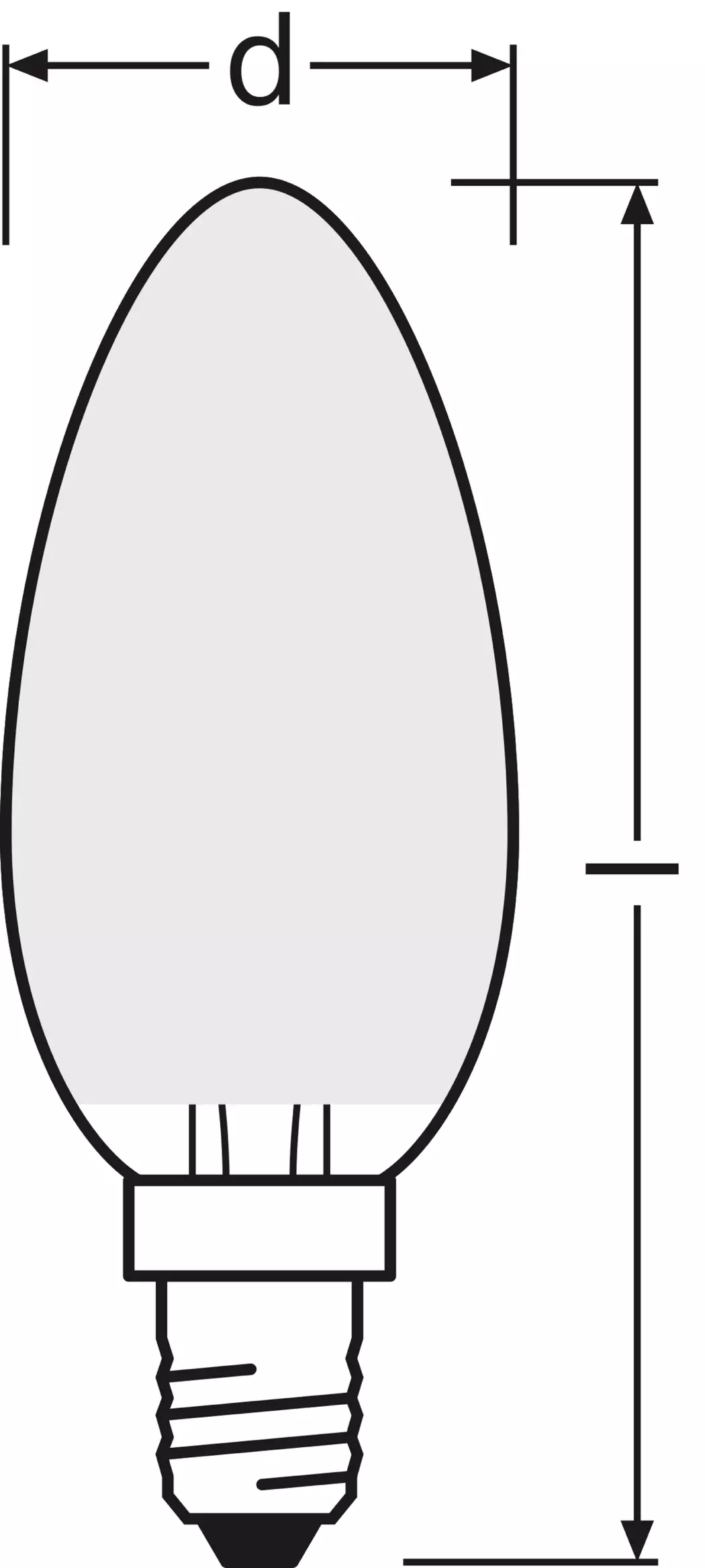 LED-Kerze E14/2,5 Watt/Energie F