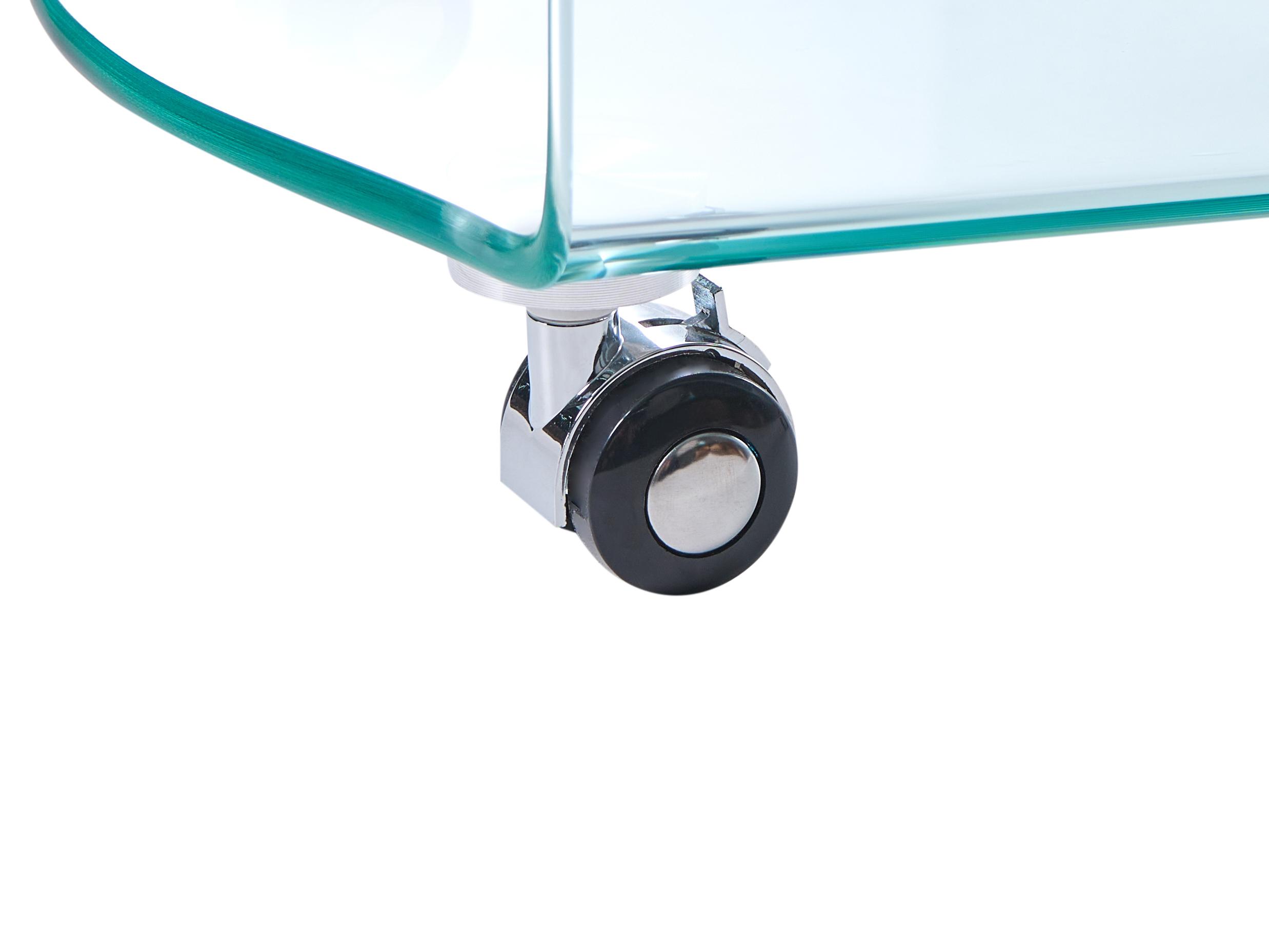 Bijzettafel MINTO Veiligheidsglas Transparant met wielen