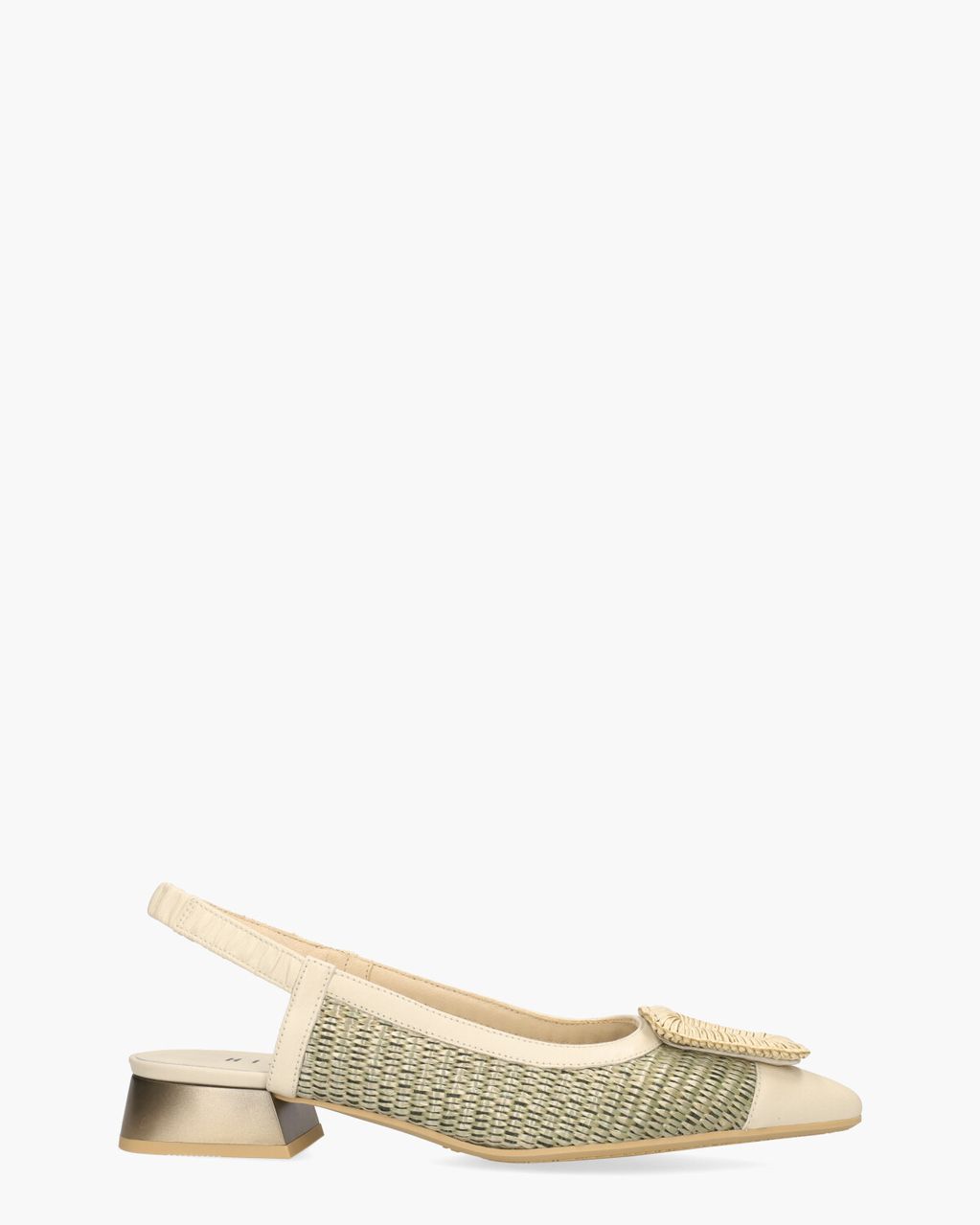 Hispanitas RHV254046 Off-White/Lichtgroen Dames Slingbackpumps