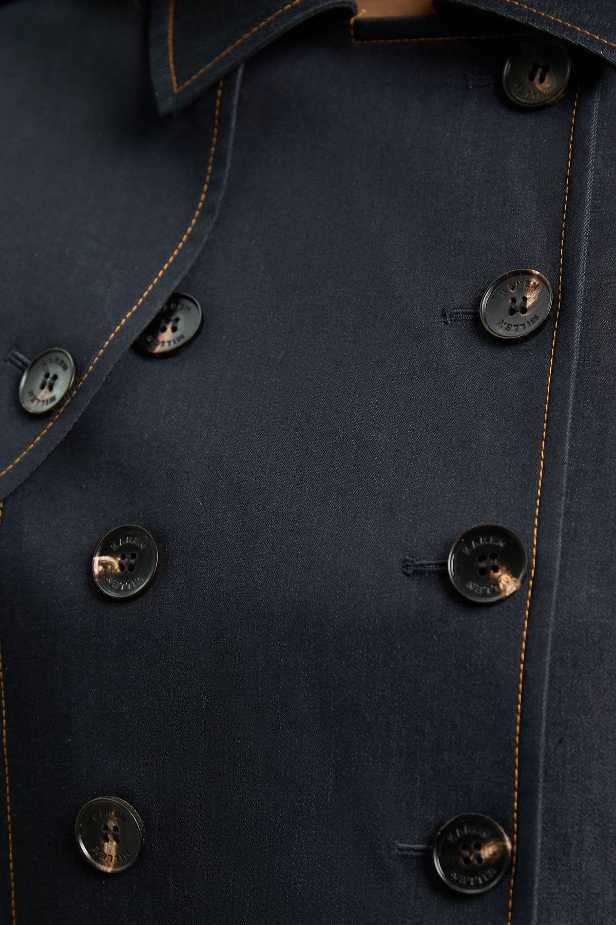 KarenMillen Veste Trench En Denim Ajustée