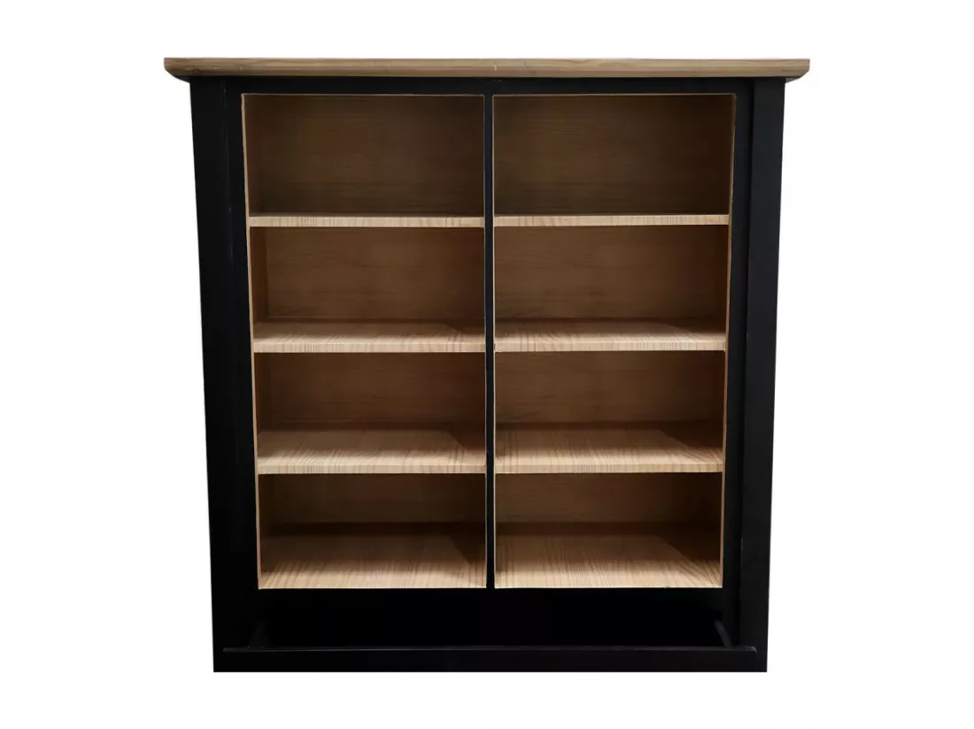 Vaisselier 1 tiroir Bois-MDF Noir - Idéline Décoration d'Autrefois