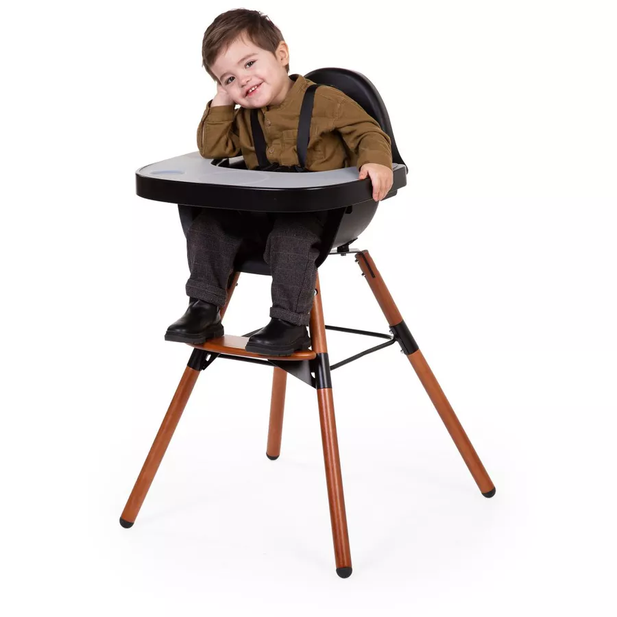 CHILDHOME Evolu 2 nussbaum  schwarz 2 in 1 + Ring