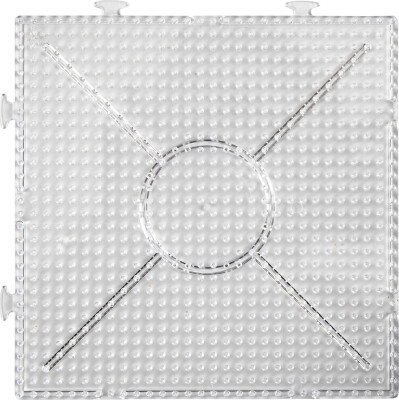 Perleplade - Stor Samlekvadrat - Medium - 15X15 CM - Klar - 2 Stk. - Nabbi