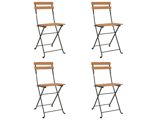 LES TENDANCES - Ensemble table et chaises de jardin-brun-4 places-491308