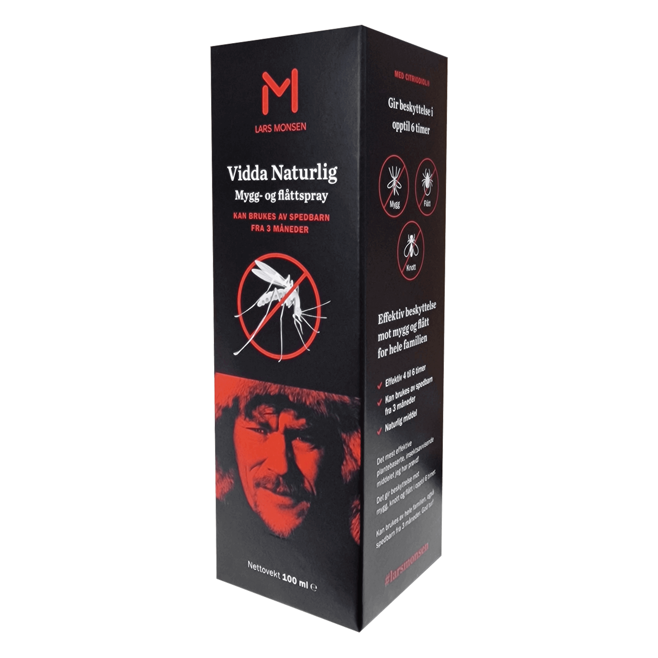 Lars Monsen Vidda Naturlig mygg- & flåttspray - Friluftsutstyr