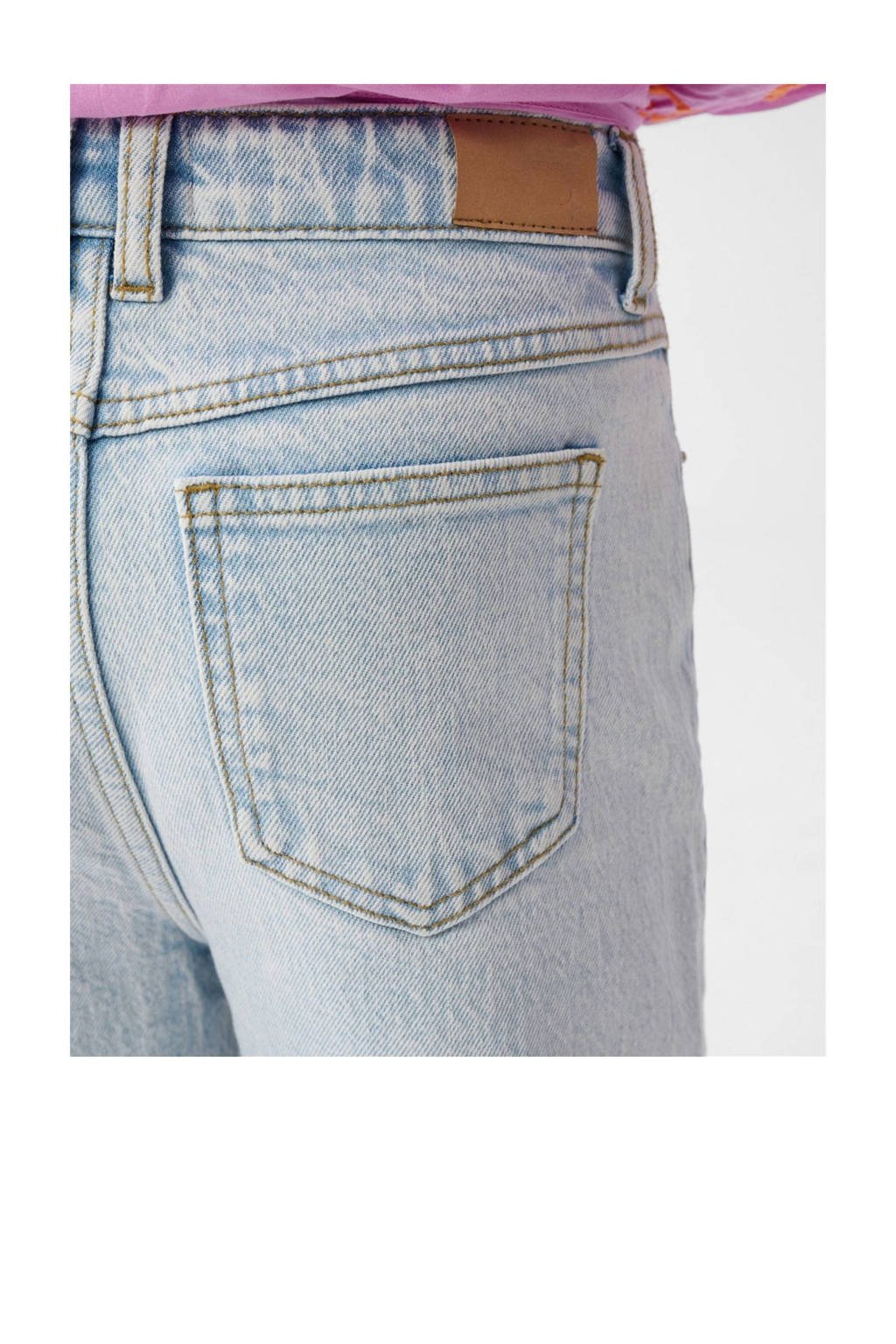 Shoeby wide leg jeans bleached blauw