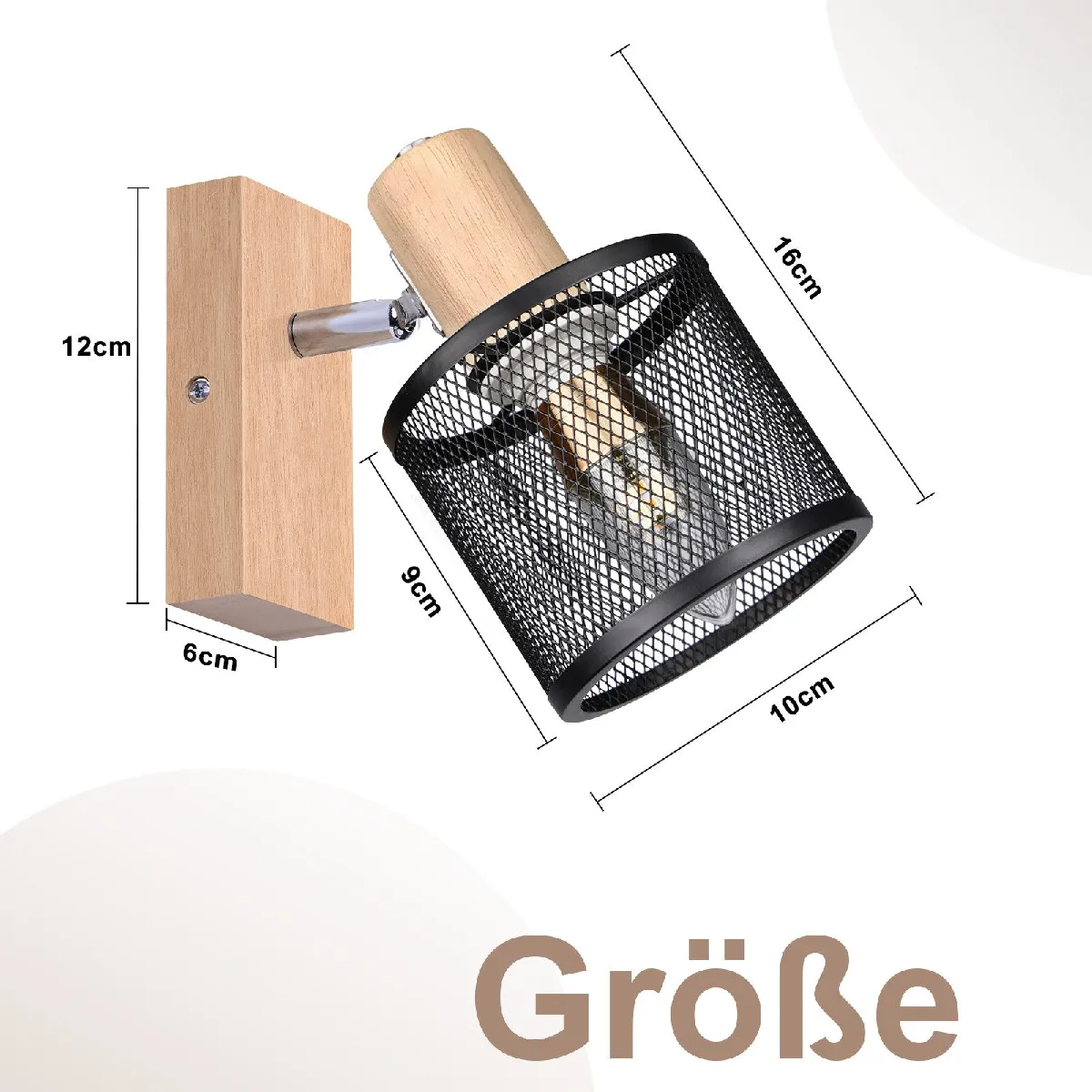 Autres Temps ZMH Chandelier - Noir/Bois