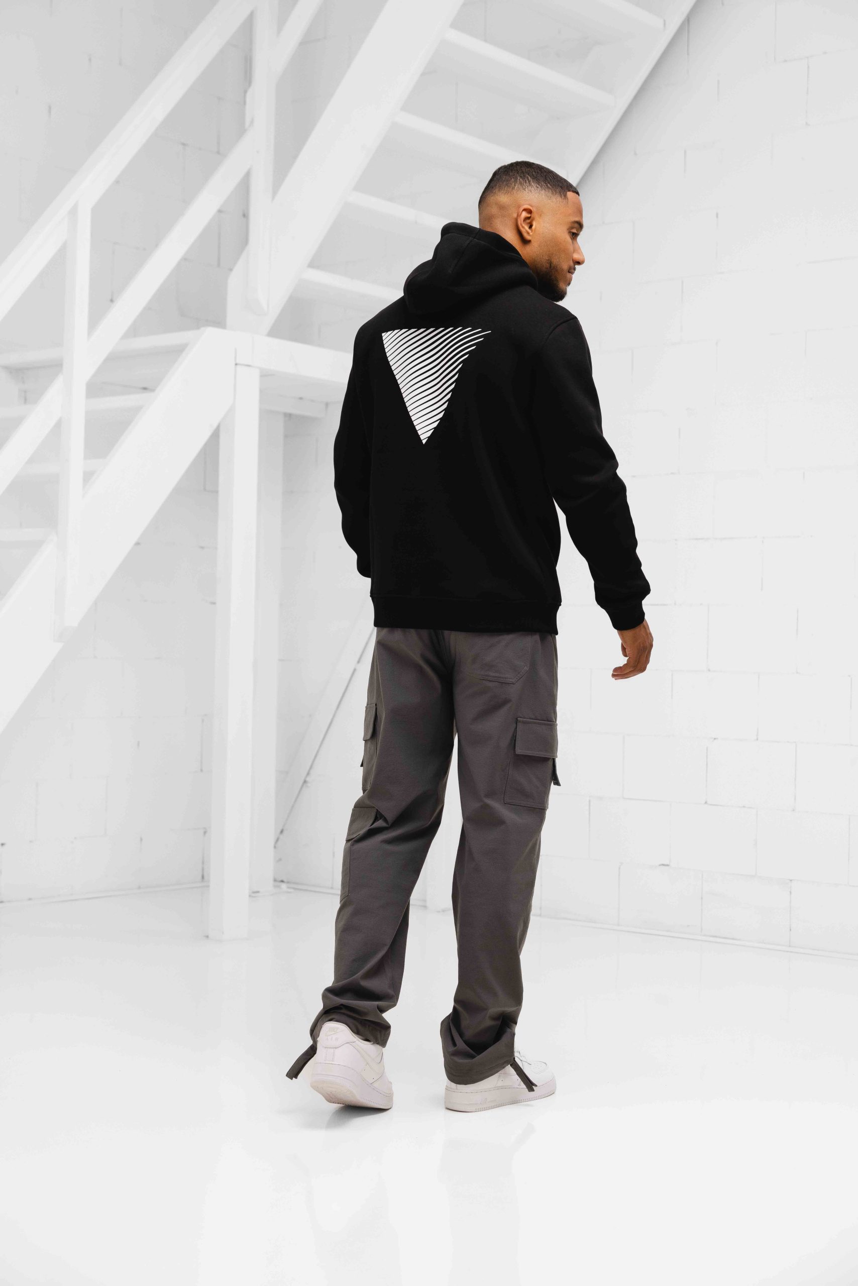 Pure Path Essential Logo Hoodie Heren Zwart