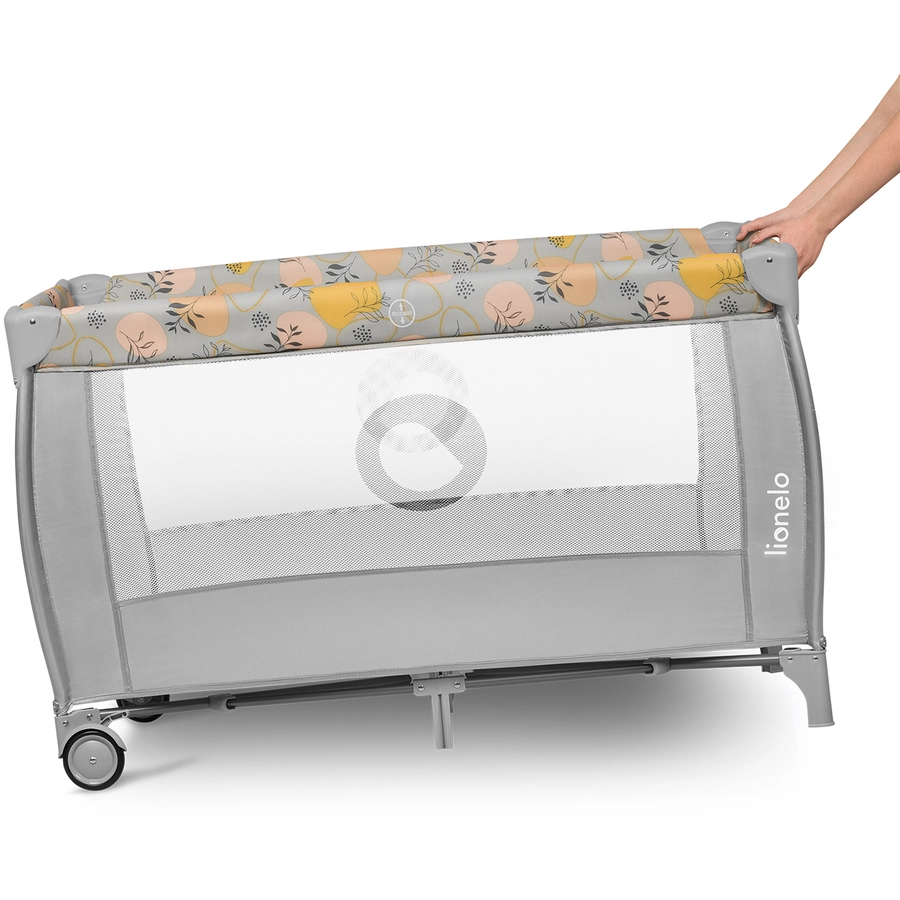 lionelo Reisebett Stefi Plus Pink Yellow