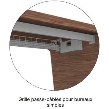 Grille passe câbles pour bureau Xennon - L.150 cm pour bureau Xennon L 190 cm