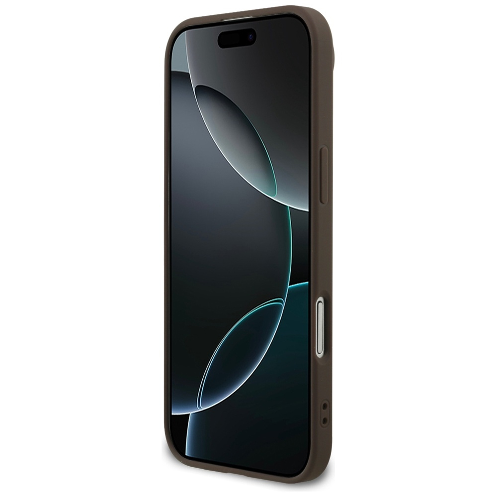 iPhone Air Leder Hardcase Hülle 4G Big Metal Logo (GUHCP17M4GMGBR) - Braun