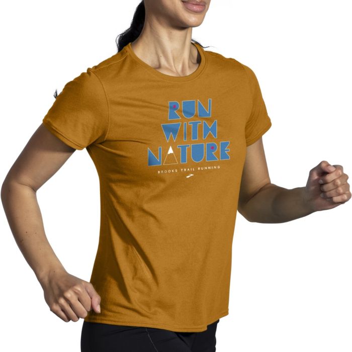 Brooks Dame T-shirts Distance Short Sleeve 2.0 Orange