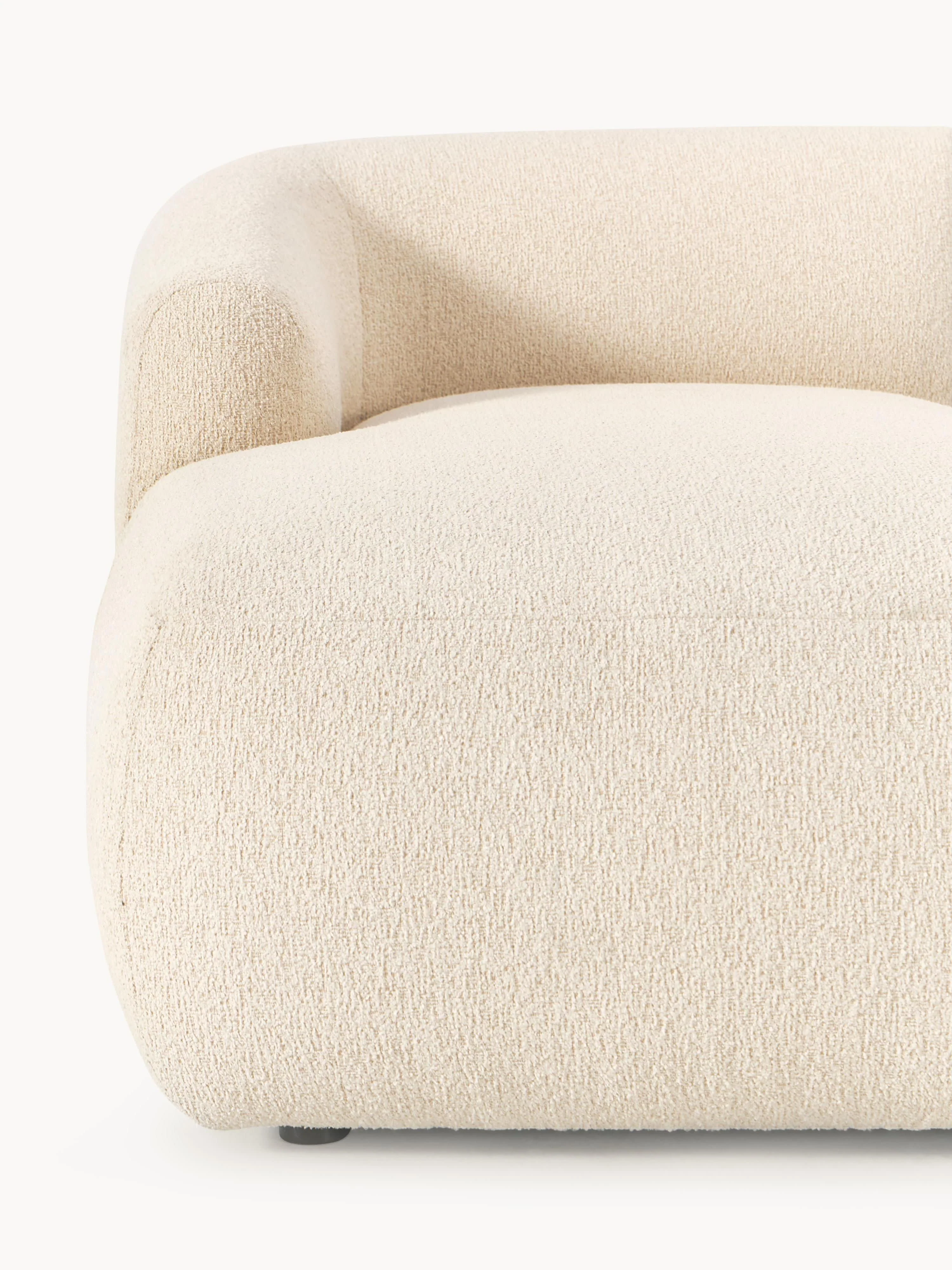 Chaise longue hoekmodule Sofia uit bouclé