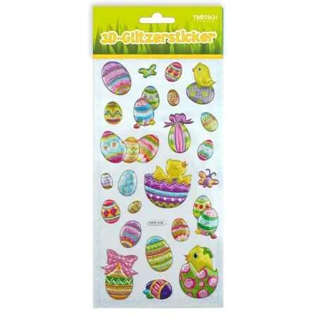 Trötsch 3D Glitzersticker Ostern, sortiert
