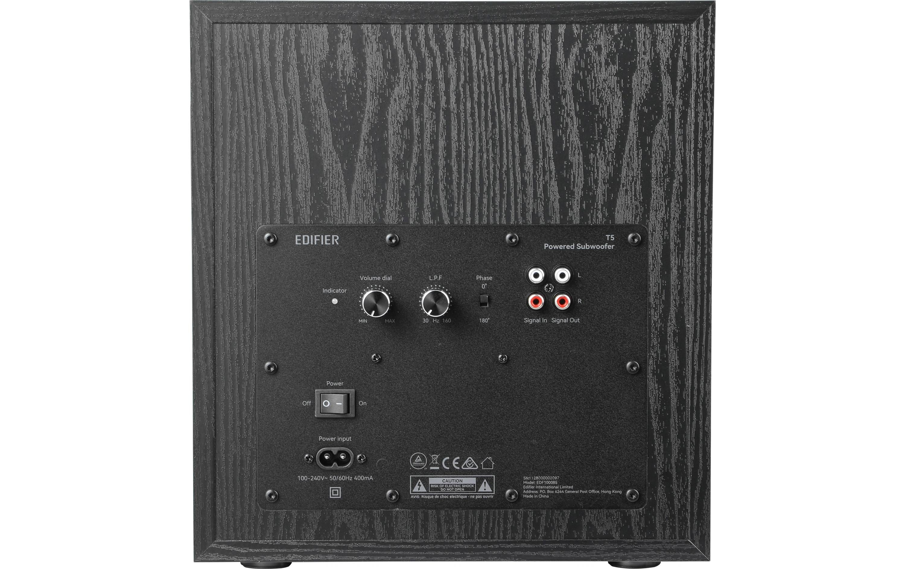 Subwoofer T5 Schwarz<br>Aktiver 8