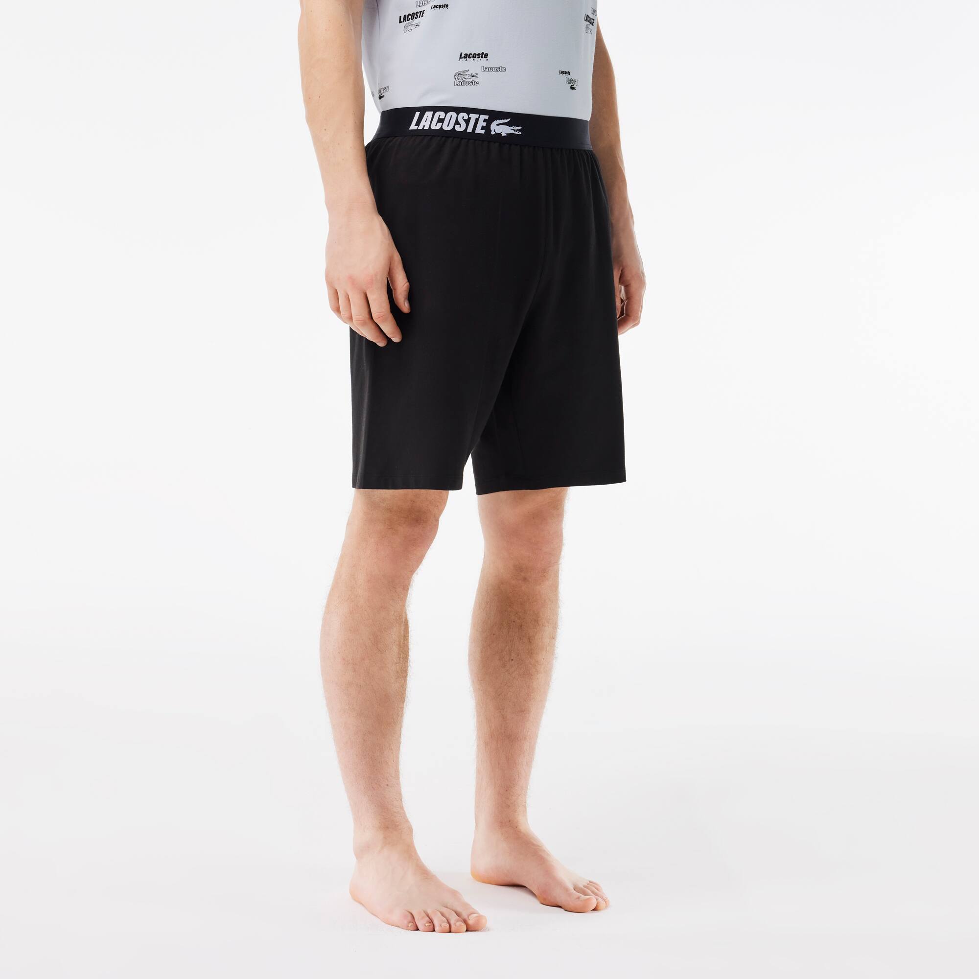 Pyjama Set mit bedrucktem Oberteil Pyjamas - Blau - Lacoste - Herren