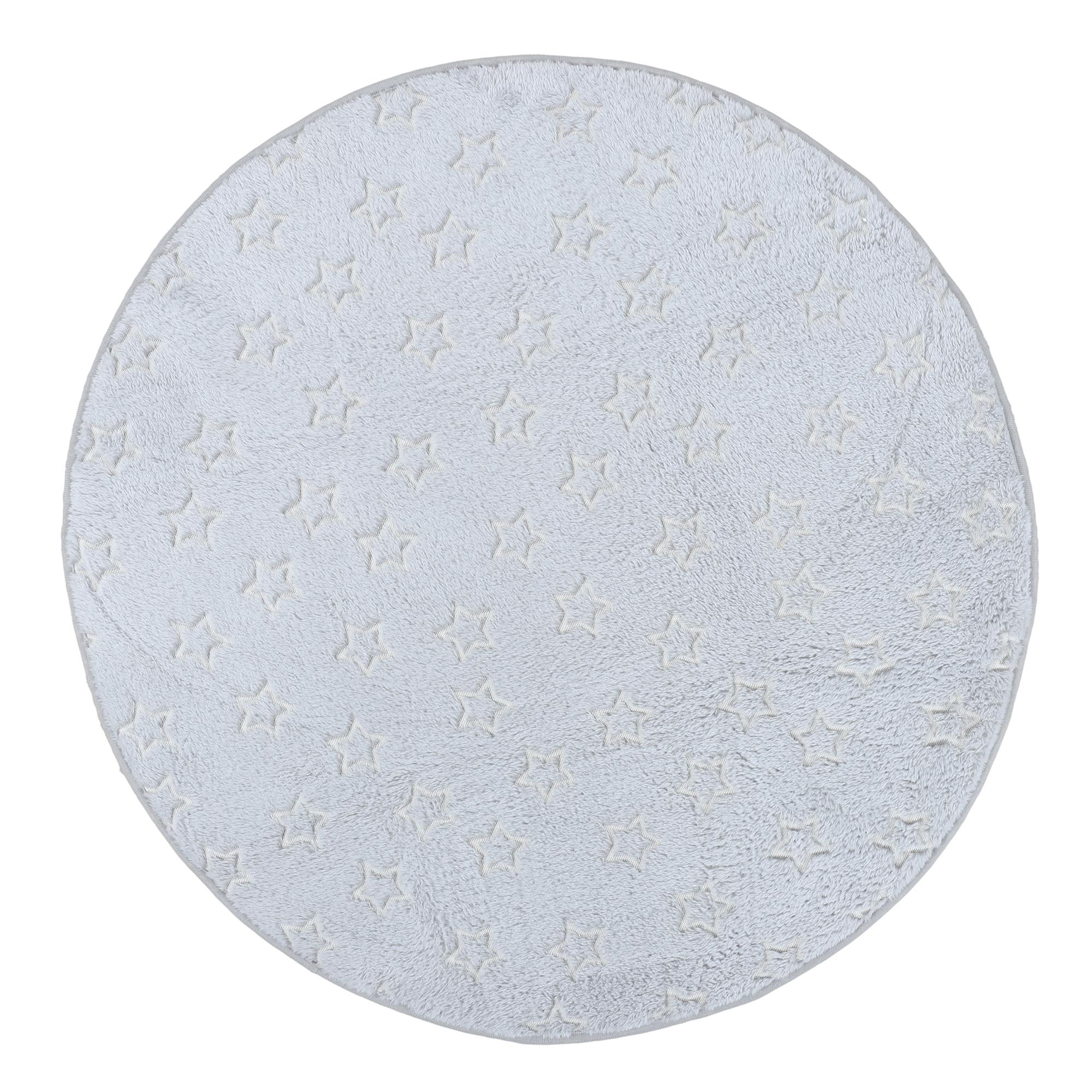 TAPIS PHOSPHORESCENT ETOILE GRIS 70CM