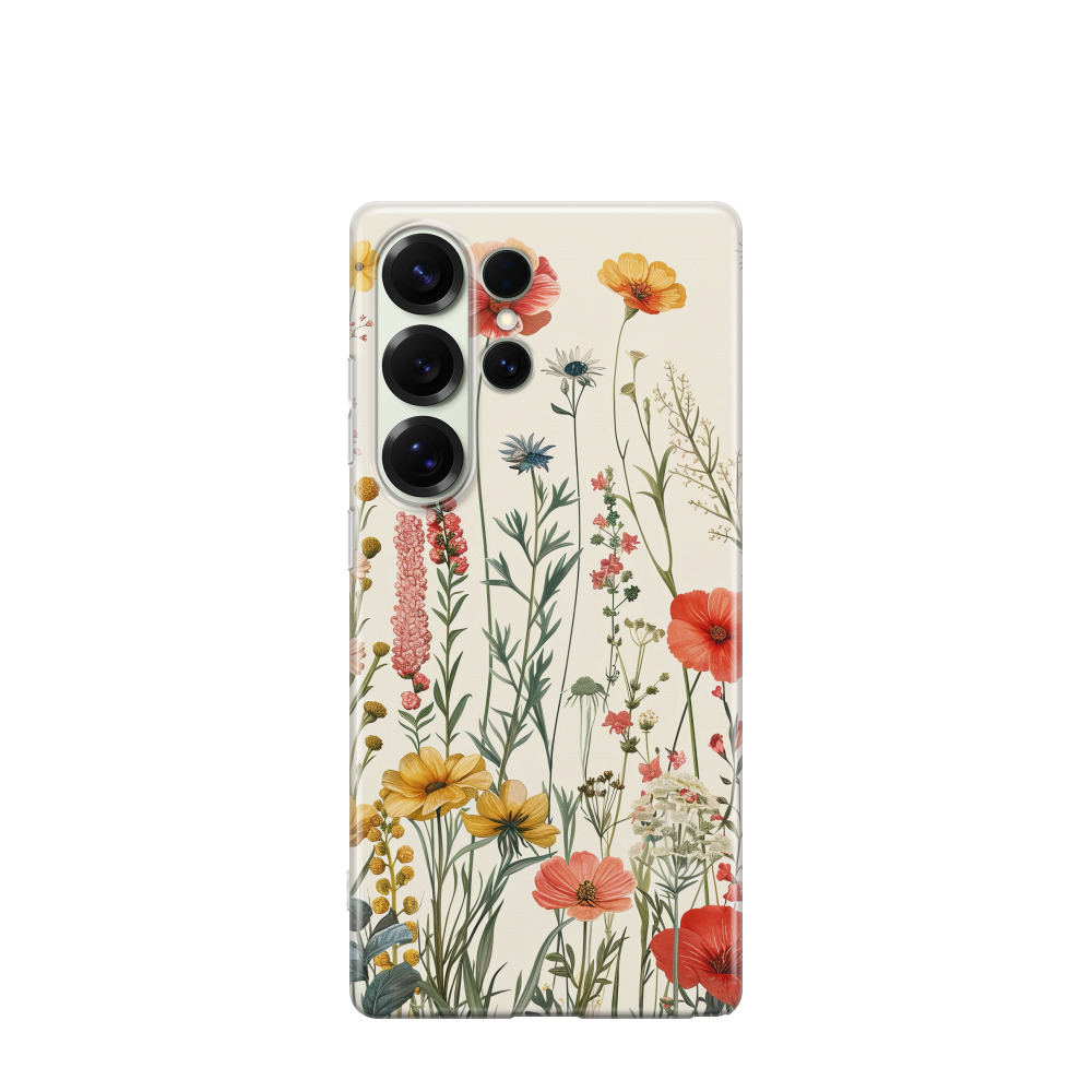 Samsung Galaxy S25 Ultra Gummi Hülle Blühender Tanz - Versch. Farben