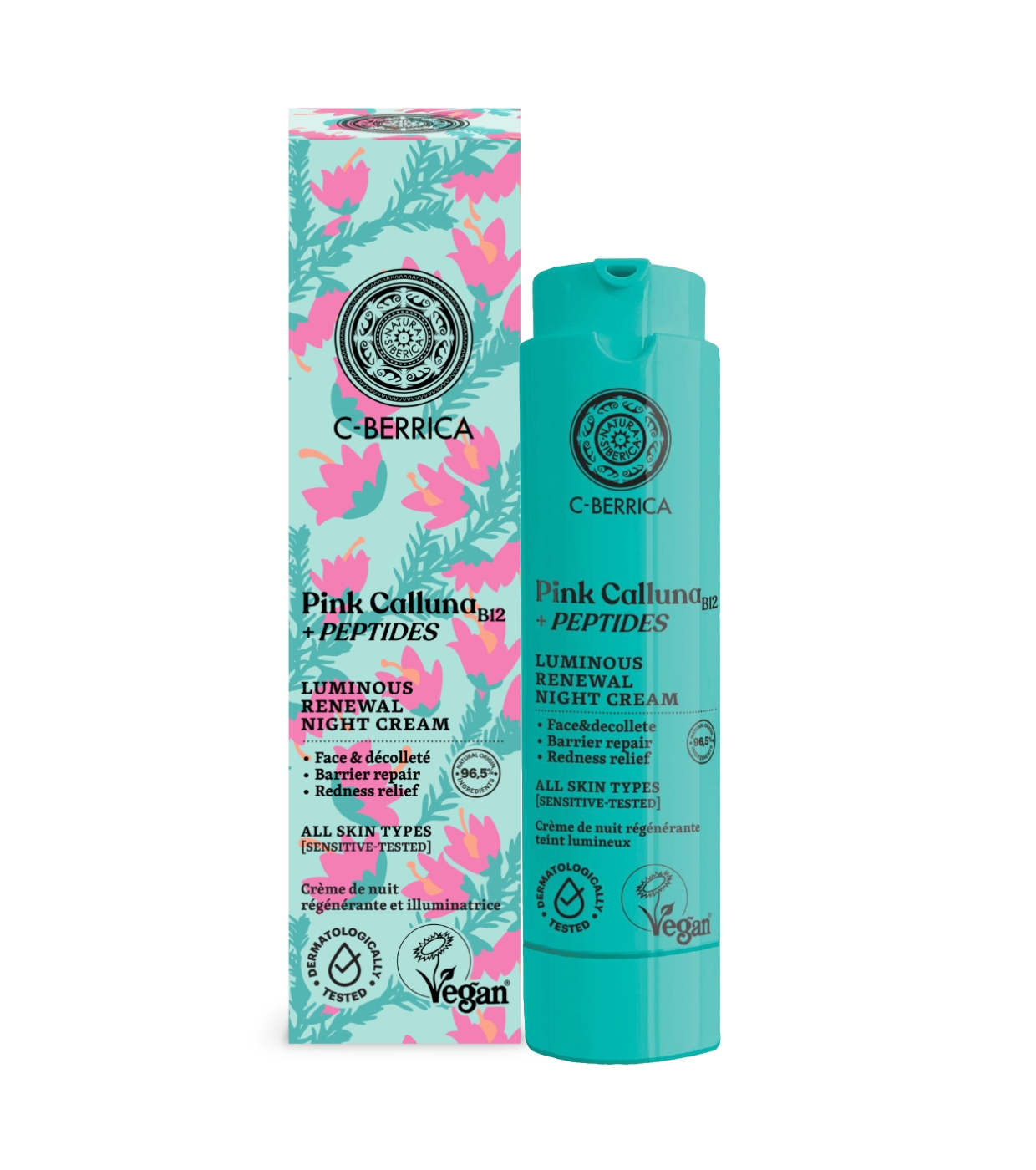 Natura Siberica - *Pink Calluna* - Creme noturno renovador e iluminador