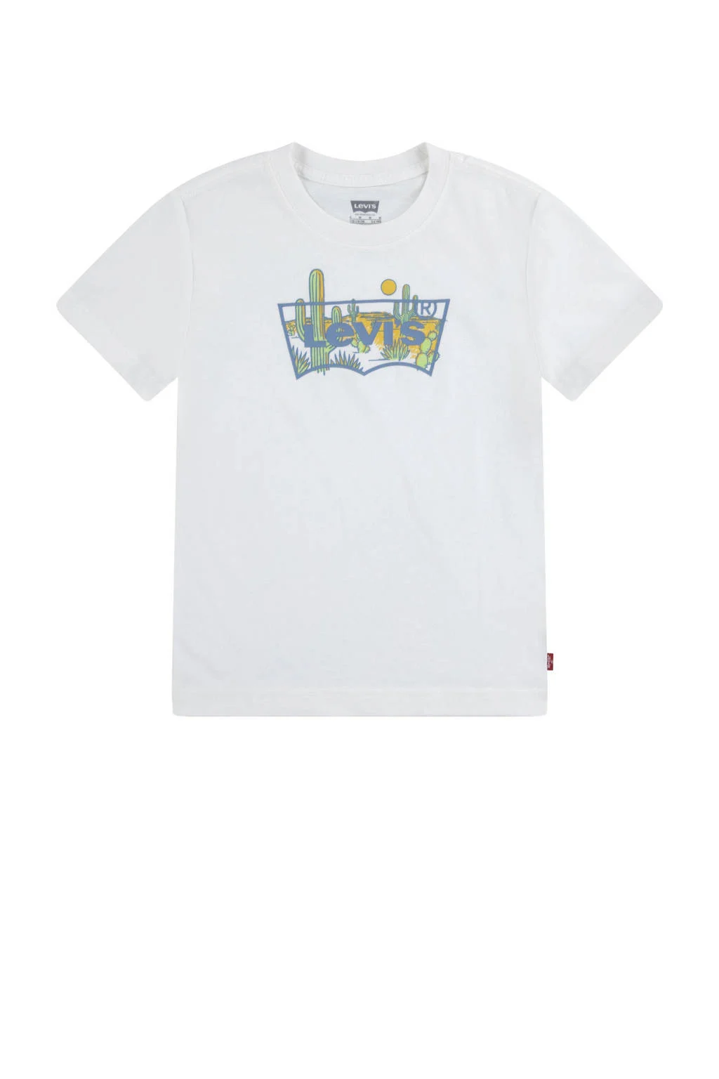 Levi's T-shirt met logo wit/groen