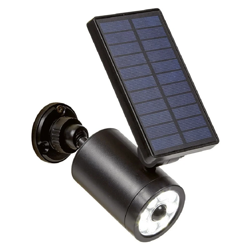 Lampe solaire caméra factice noir
