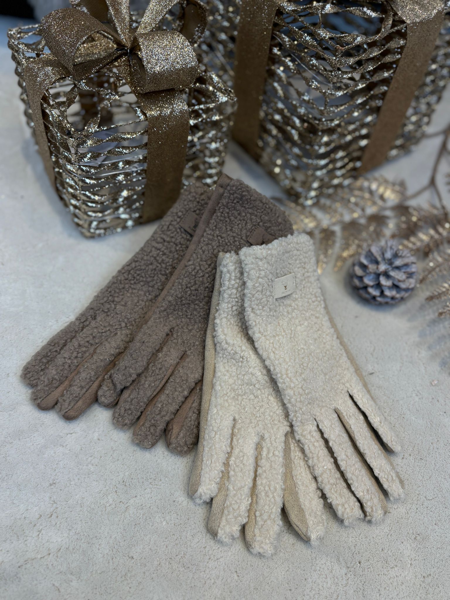 Teddy Handschoenen - Beige