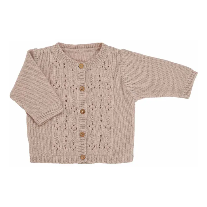 Lililotte Cardigan Laine Tricoté Victoire | Rose pâle