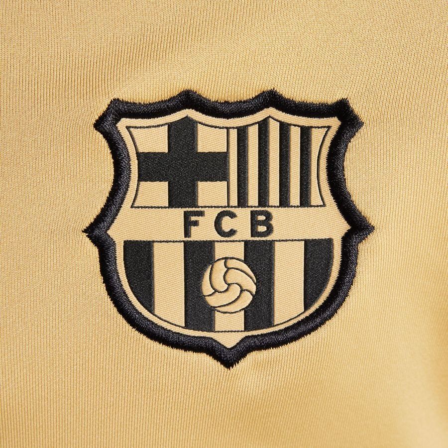 FC Barcelone Maillot d'Entraînement Dri-FIT Strike Drill - Or/Bordeaux/Noir Enfant