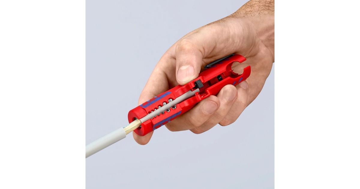 KNIPEXUniversele kabelstripper 1685125SB kabelstrip-/ontmantelingsgereedschap  (Rood/blauw)
